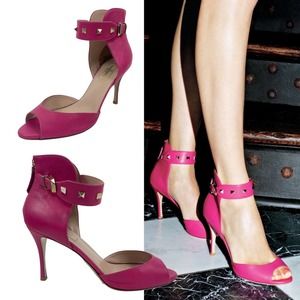 Valentino Garavani Fuchsia Studded Heels